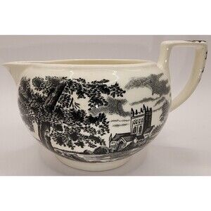 Wedgwood Romantic England Black Creamer Queen's Ware